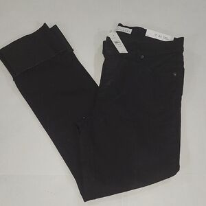 Ann Taylor LOFT Modern Straight Leg Black Denim Denin 75% Cotton NWT Size 10 /30